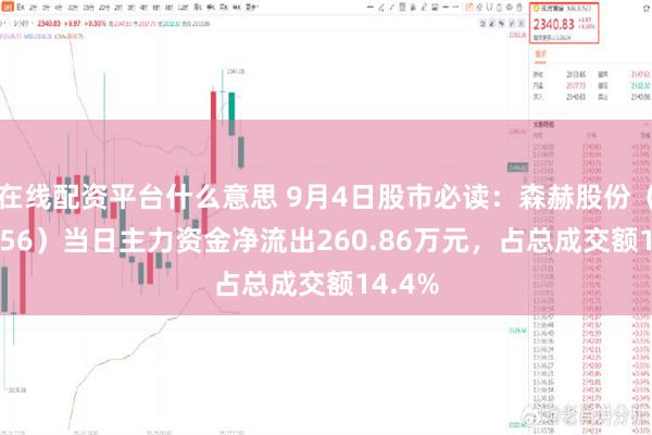 在线配资平台什么意思 9月4日股市必读：森赫股份（301056）当日主力资金净流出260.86万元，占总成交额14.4%