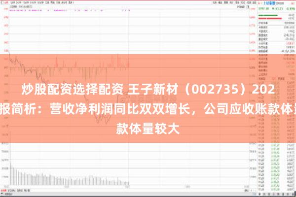 炒股配资选择配资 王子新材（002735）2024年中报简析：营收净利润同比双双增长，公司应收账款体量较大